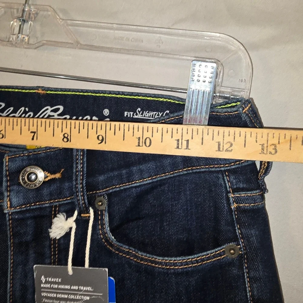 Eddie Bauer Travex Voyager Jeans 0 Womens Blue High Rise Skinny Stretch Travel